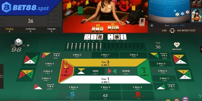 Các kiểu cược trong Fantan BET88