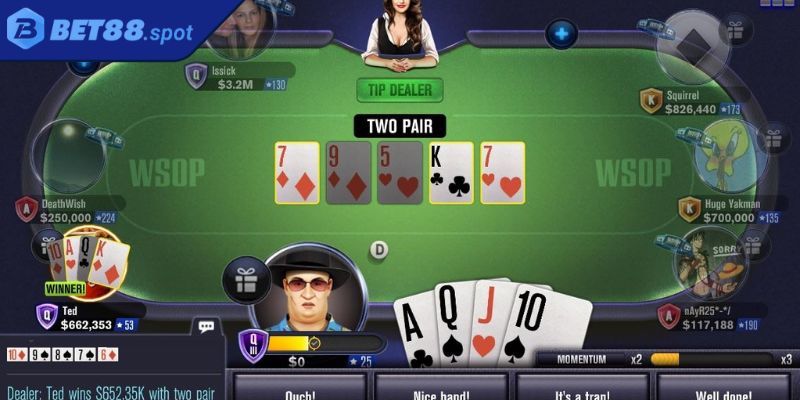Tham gia chơi và đặt cược Poker Bet88