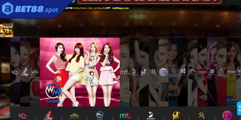 Sảnh WM Bet88 – Điểm Đến Hàng Đầu Cho Người Yêu Thích Casino 1 Giới thiệu về Sảnh WM Bet88