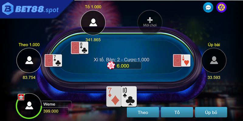 Giới Thiệu Trò Chơi Xì Tố Tại Bet88
